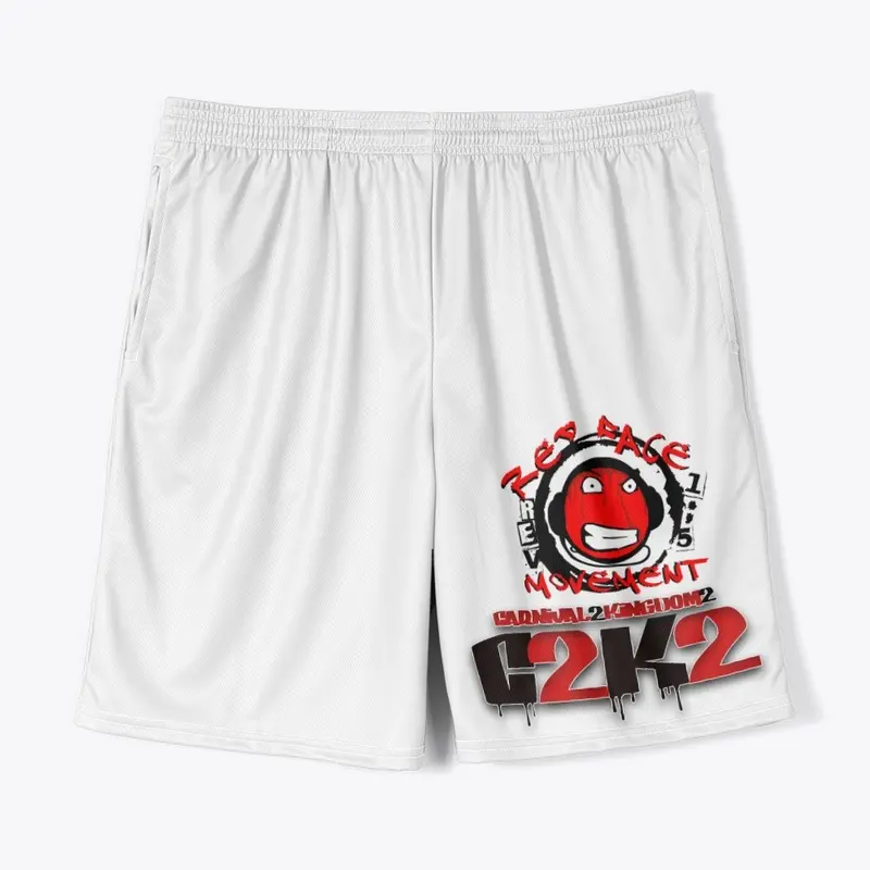 red face b ball shorts 